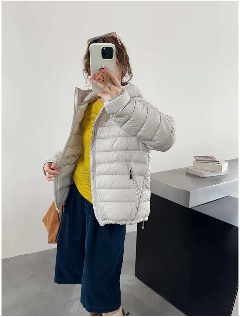 Solid Lightweight Hooded Padded Jacket Women Autumn Winter Casual Outdoor Soft Puffer Jacket Woman All Match Korean Warm Parkas