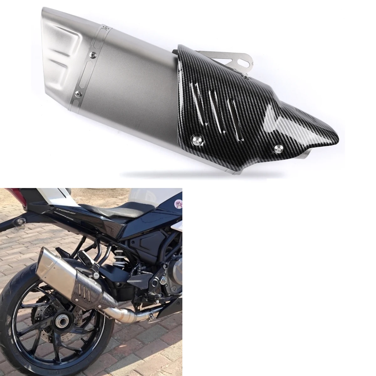 

1PC 51MM caliber stainless steel universal motorcycle exhaust pipe suitable for most motorcycles such as Honda and Suzuki