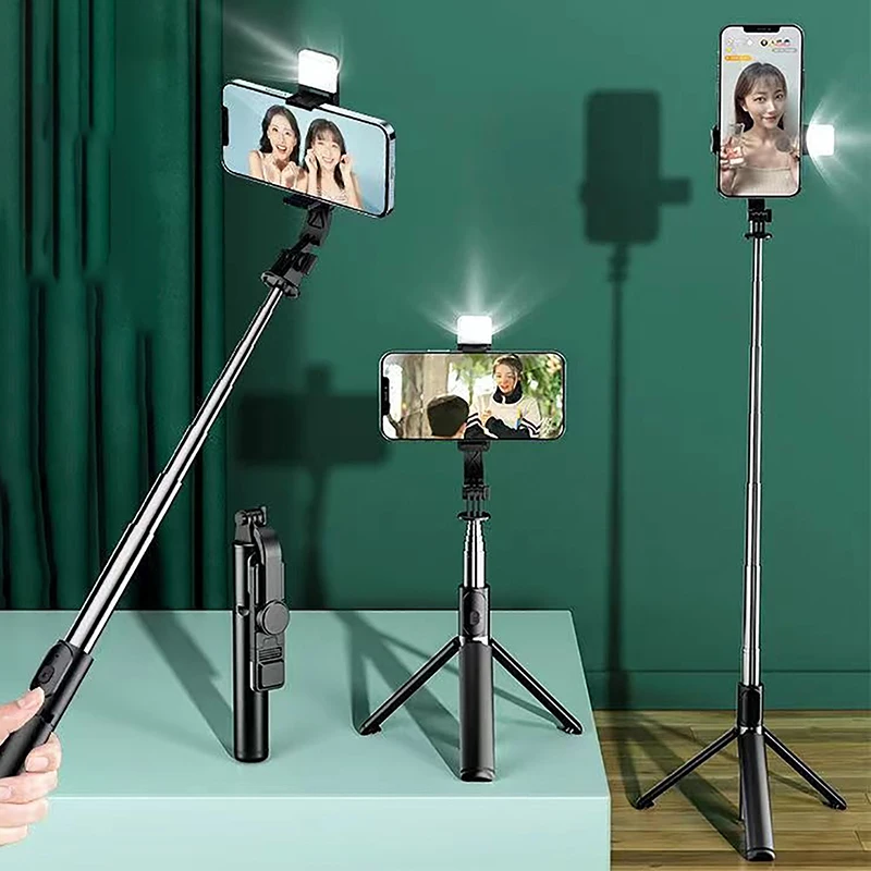 1Set Wireless Bluetooth Compatible Selfie Stick Foldable Mini Tripod Shutter Remote Control For Xiaomi Huawei Iphone IOS Android image 3