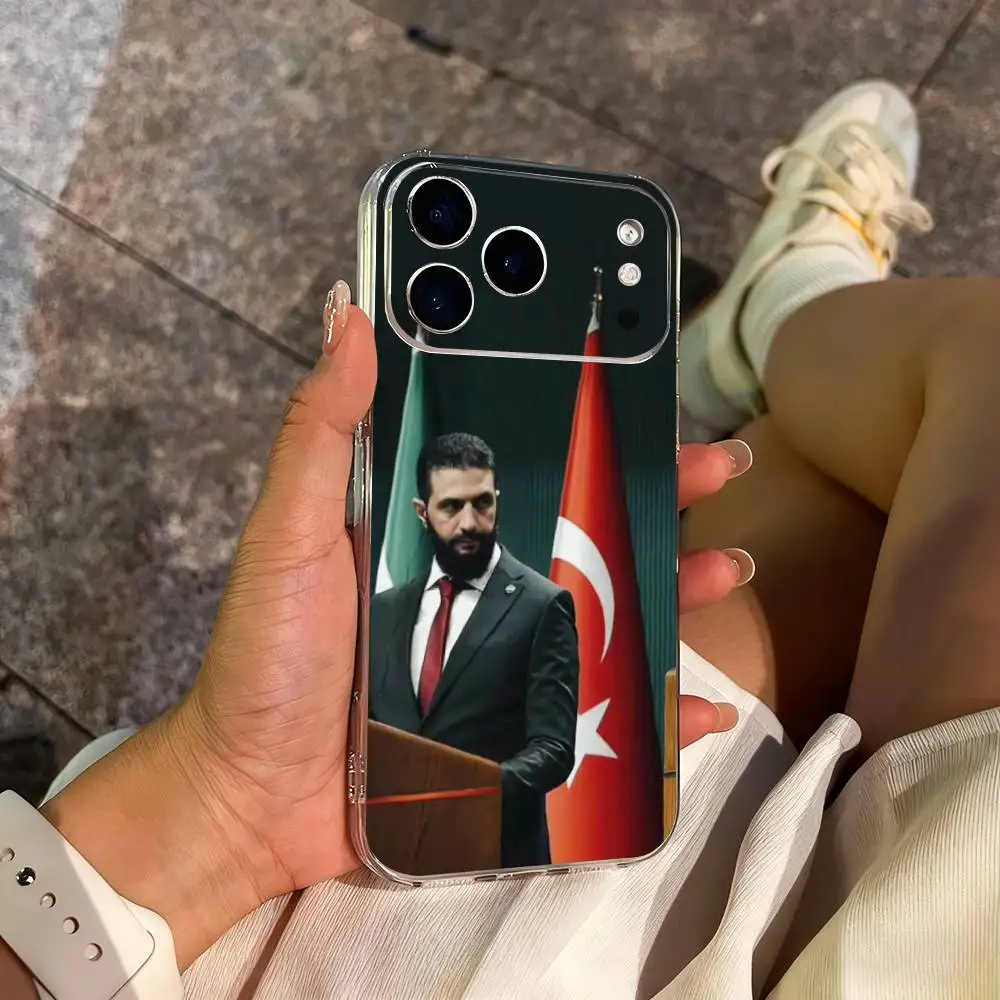 حافظة هاتف بعلم السوري أحمد الشارا لهاتف آيفون 14,13,12,11,17,16,15,Pro,Max,Plus,X,XS,XR,SE,غطاء ناعم شفاف صغير