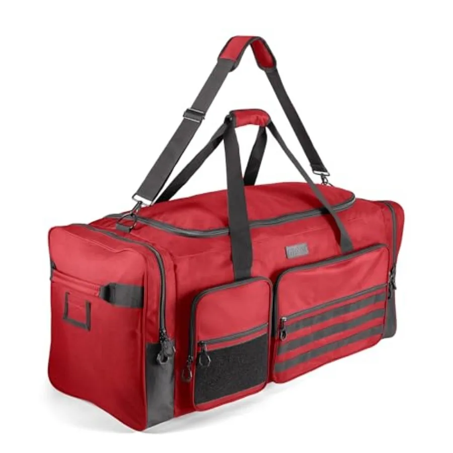 

130L 36" Heavy Duty Extra Large Sports Gym Equipment Travel Duffle Bag W/Adjustable Shoulder Strap and 7 Compartments. Perfect