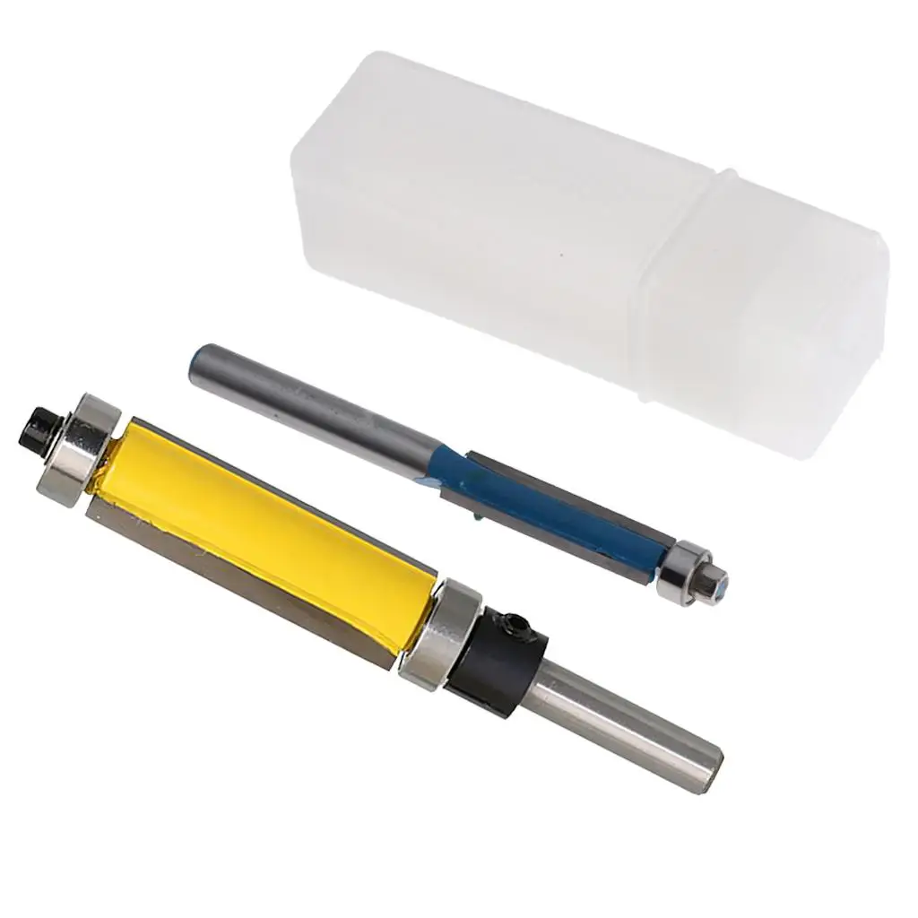 Alloy Tipped Double Flute Straight Router Bit Power Tool Trim Cutter for Woodworking Density Board