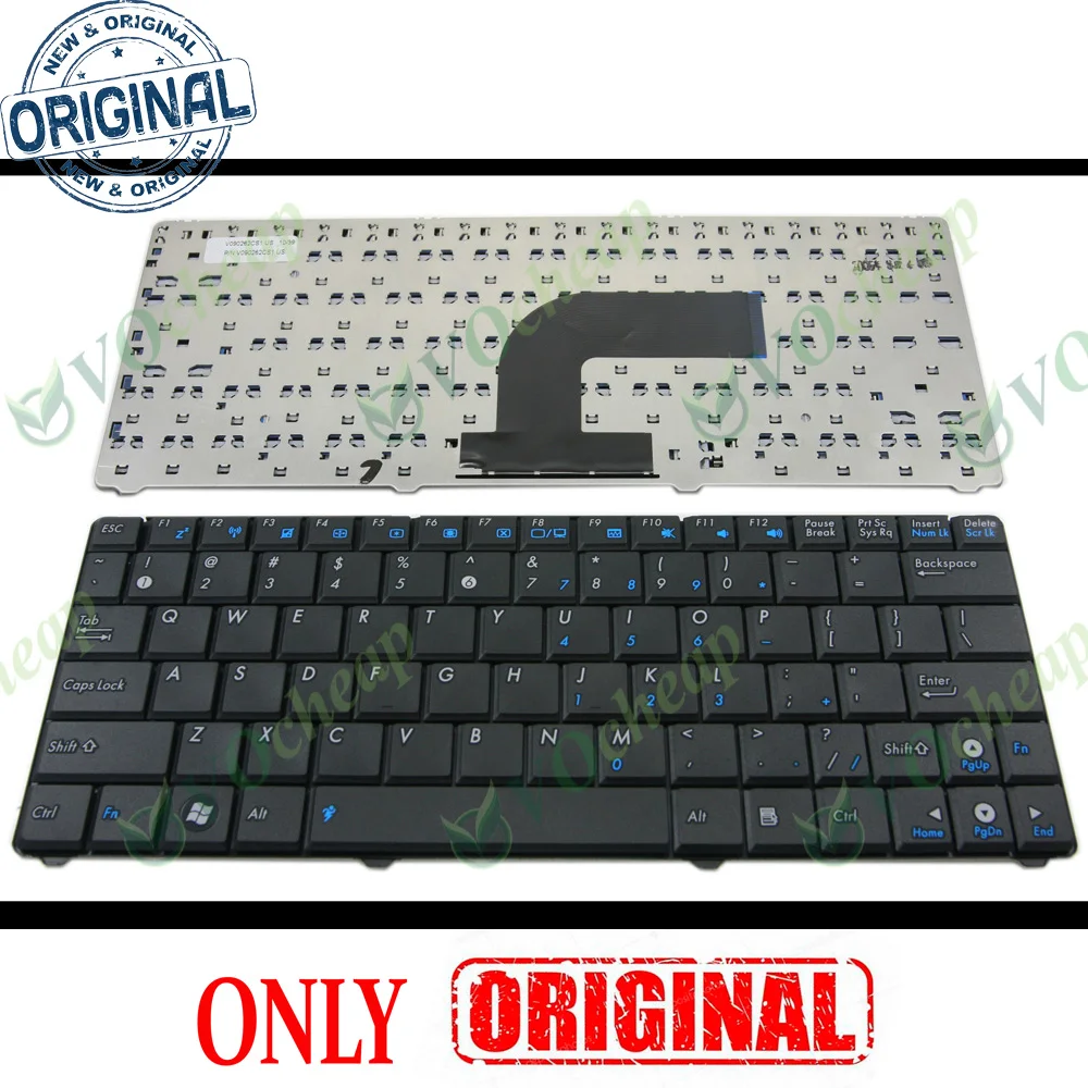 Новая клавиатура для ноутбука ASUS Eeepc Eee PC 1101HA N10 N10J N10E N10JB N10JC N10VN N10A Black, американская версия - V 090262 CS1