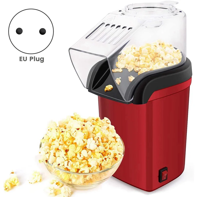 Hot Air Popper,Electric Popcorn Maker Machine with 1200W,Healthy Delicious Snack for Kid Adult Great for Parties,EU Plug