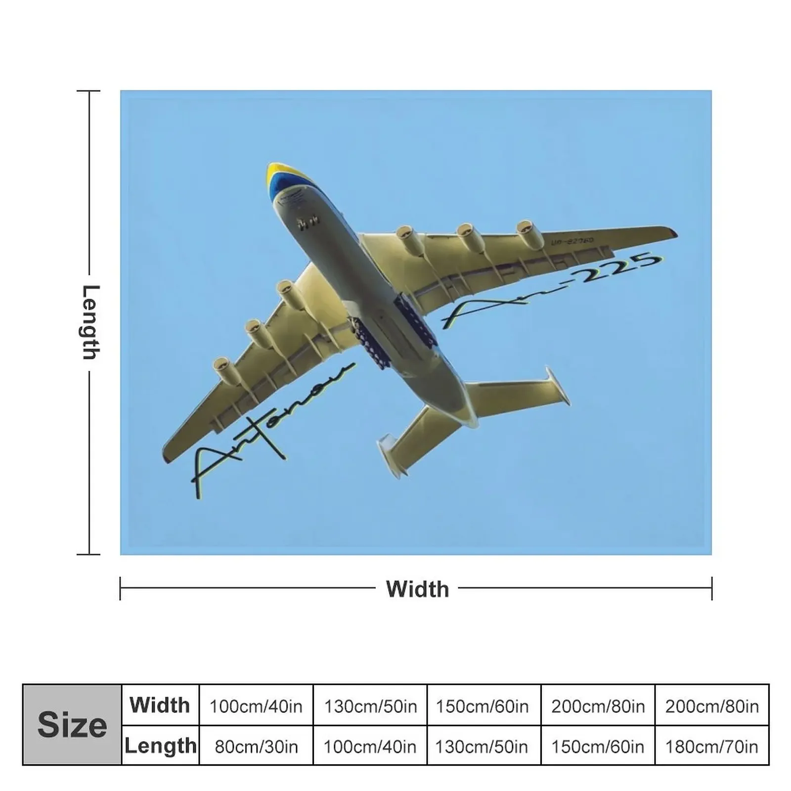 Antonov AN-225 Cargo Heavy Lifter Throw Blanket Flannel Fabric Decorative Sofas Designers Blankets