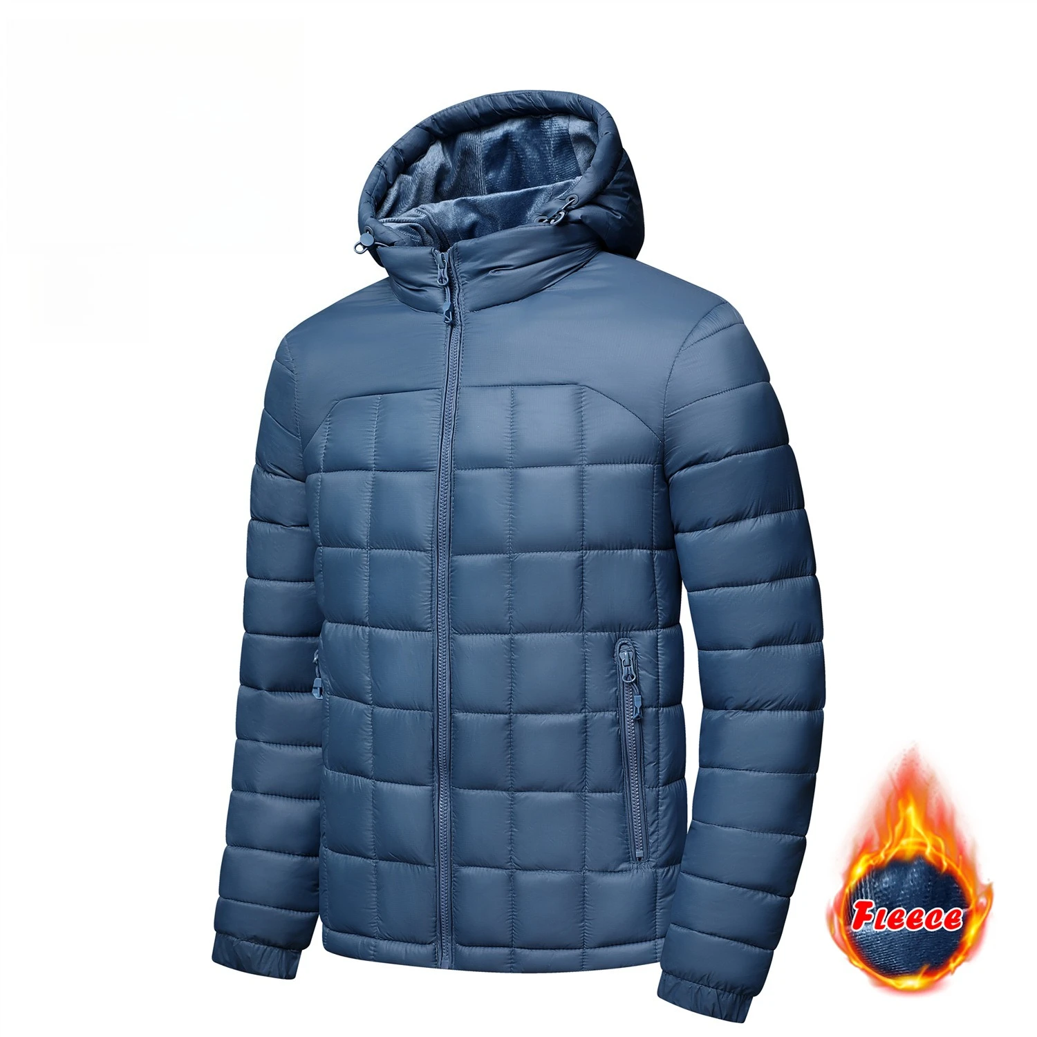 معطف بغطاء للرأس من القطن سميك للجنسين مع حشوة قطنية ضلع الشواء من الجرافين، مقاوم للرياح ومقاوم للماء للتخييم في الهواء الطلق