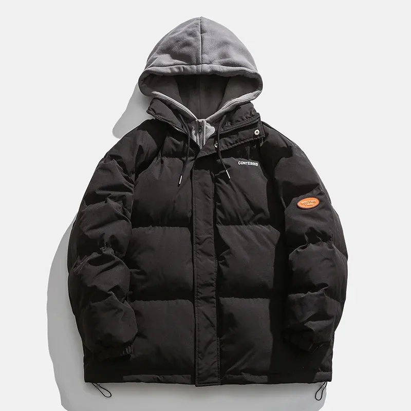 Loerss Jack Winter Heren Dikker Warm Casual Parka 'S Stevige Opstaande Kraag Veelzijdige Jas Losse Capuchon 2023 Nieuwe Heren Parkas Jas