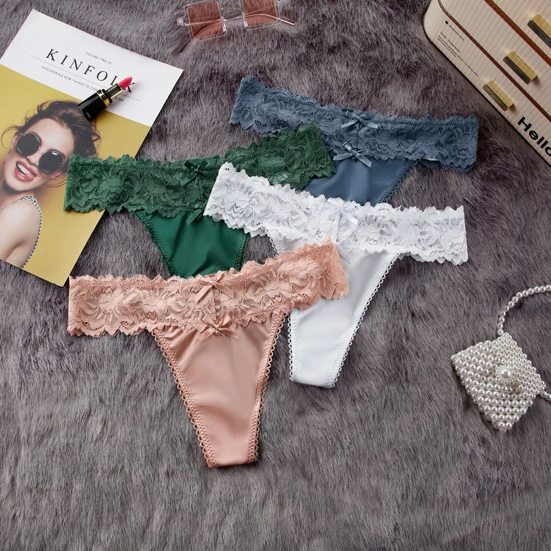

1Pcs Sexy Underwear For Woman Solid Soft Lace Female Panties Thongs Intimates