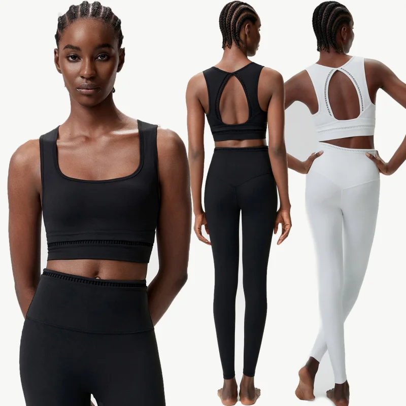

Women's Tracksuit Yoga Set 2 Pieces Workout Clothes High Waist Sexy Outfits Fitness Bra Sports Suit Sportswear Gym Clothing