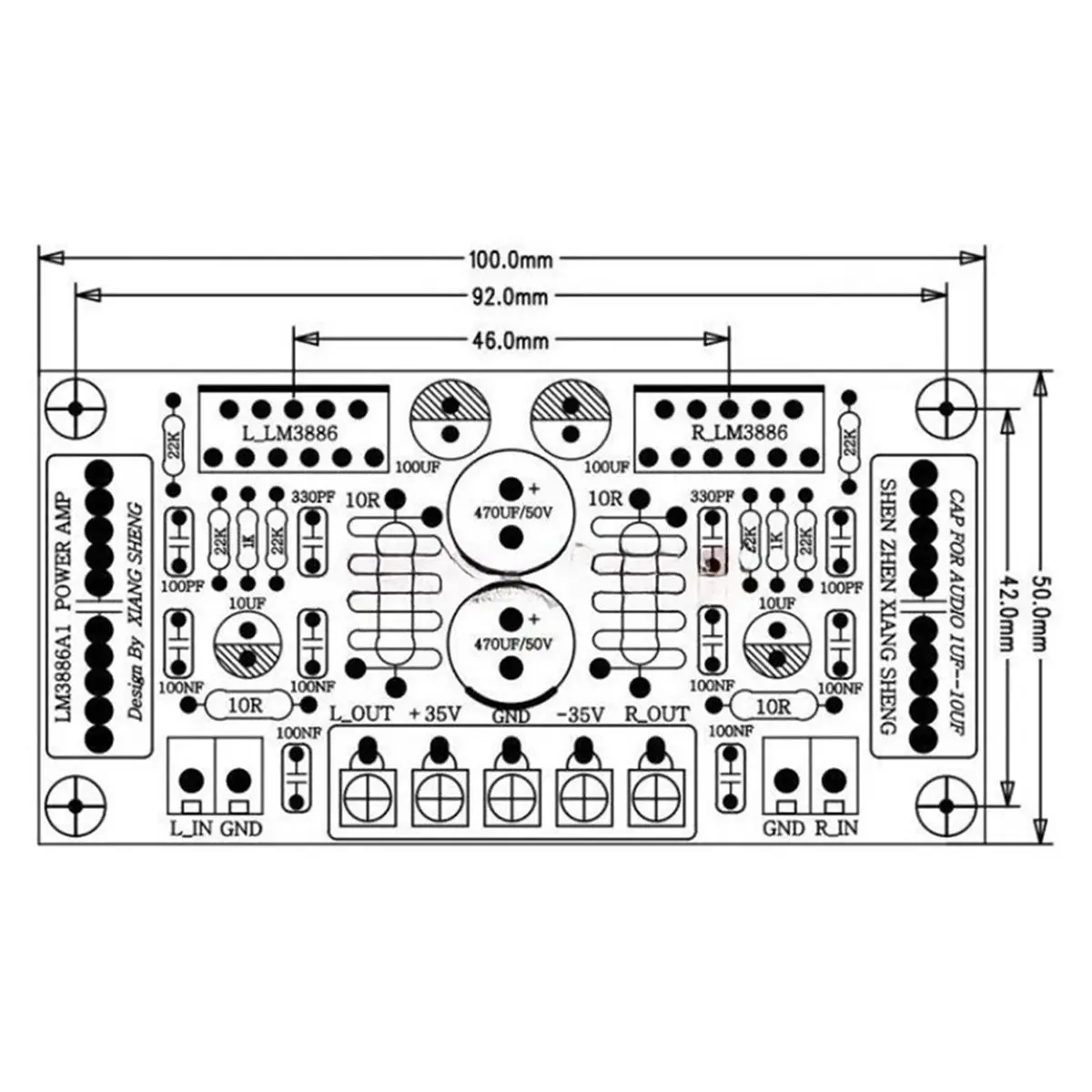【a98t】lm3886-power-amplifier-board-68wx2-two-channel-stereo-digital-audio-amplifier-speaker-sound-amplificador-home-amplifier