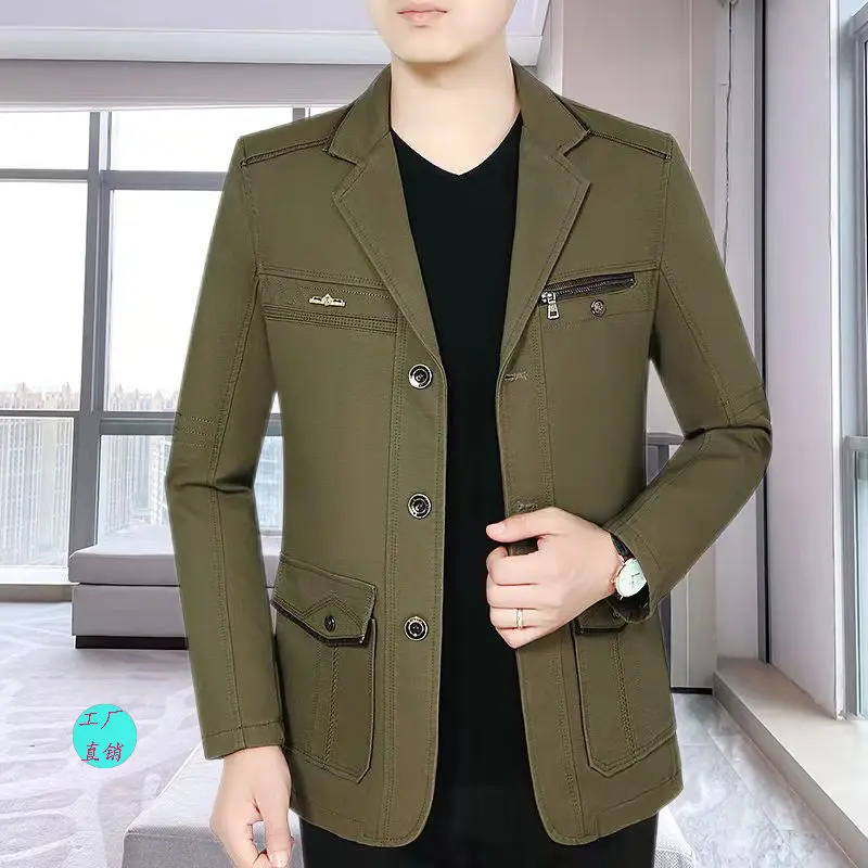 

Brand Bomber Jacket Men Turn Down Collar Mens Jacket Slim Fit Men Casual Jackets Male Spring Autumn Thin Windbreaker H03