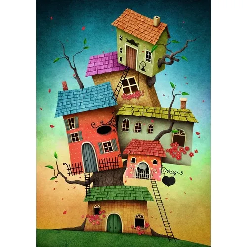 Nova Jigsaw Puzzle 1000 Piece Family Tree/Fantastic Houses Puzzle - Annnmei