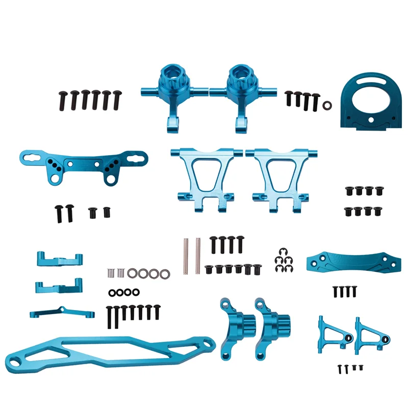 

BEDW-Metal Modification Accessory Kit Suspension Arms Steering Knuckle For Tamiya TT02 TT-02 1/10 RC Car Upgrade Parts