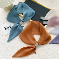 New Fashion Small Silk Scarf Women Spring And Autumn Summer Small Ear Scarf Luxury Tie Bag Band Headband Decoration Neck Scarf