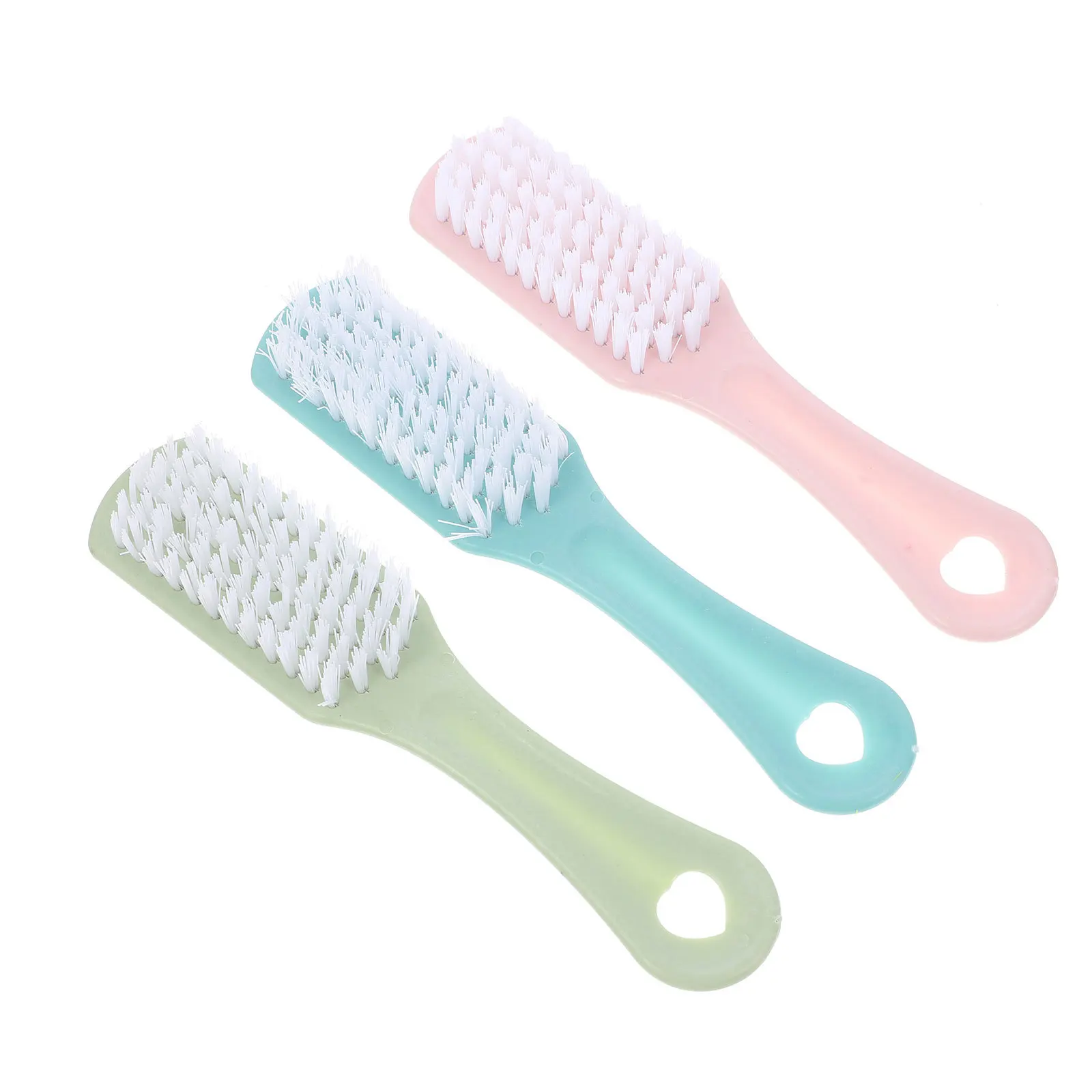 

3pcs Cleaning Brush Set Pp Bristles Clothes Shoes Brush Home Laundry Easy Grip Long Handle Hanging Tools For Kitchen