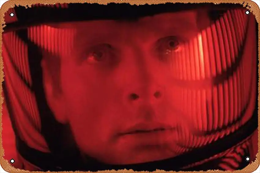 Metal Tin Sign   - 2001: A Space Odyssey, Keir Dullea, 1968 - Poster Metal Plaque Cafe, Bar, Home Wall Decor