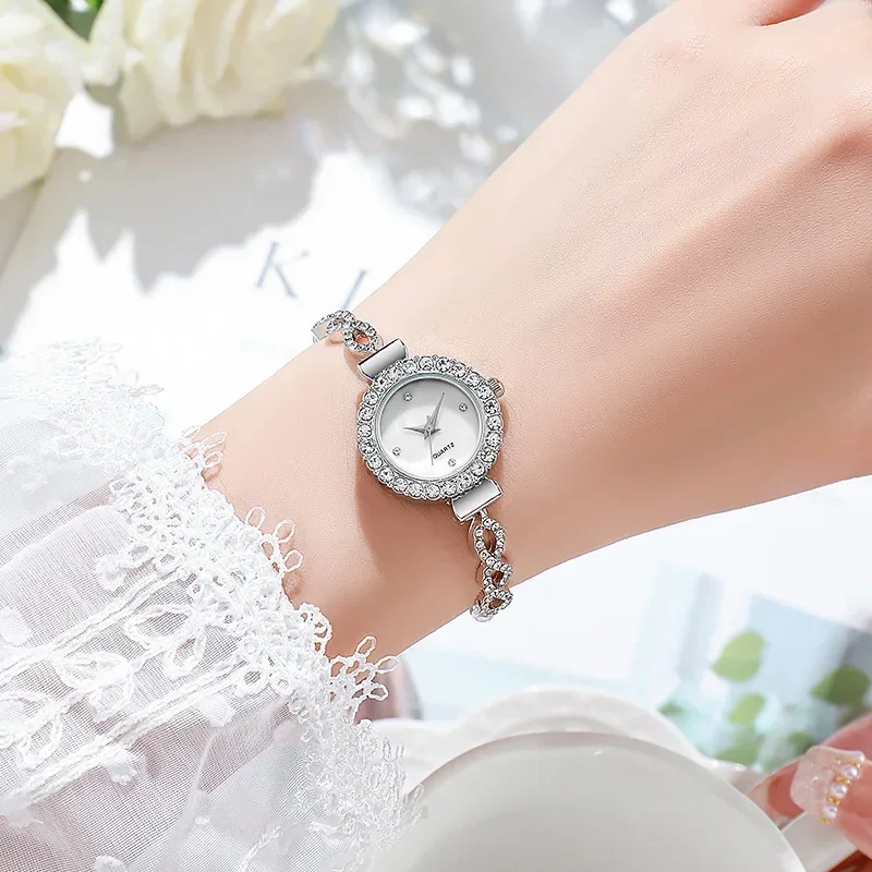 Fashion Rhinestone Women Watch Ladies Bracelet Quartz Watches Clock