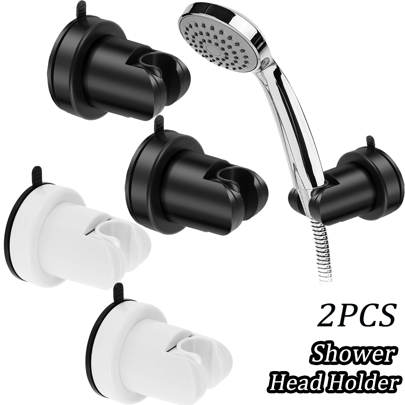 

2/4pcs Shower Holder Adjustable Shower Head Support ABS Shower Mounting Brackets NO Drilling Wall Mount Bathrooms Accessories