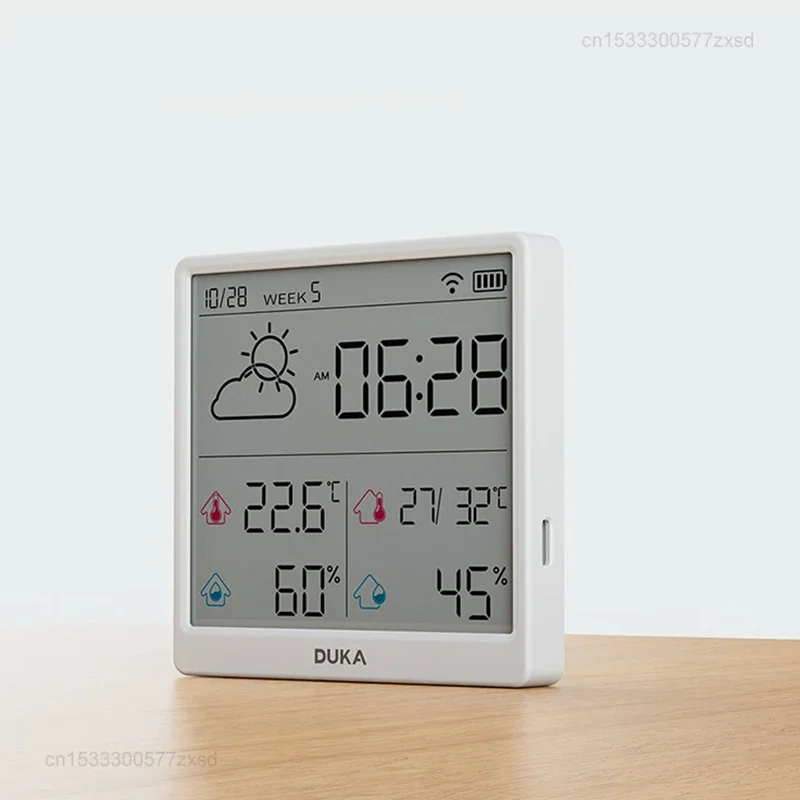 Imagem -02 - Duka-lcd Medidor de Temperatura e Umidade Digital Home Interior Termômetro Higrômetro Sensor Medidor Estação Meteorológica Youpin Novo
