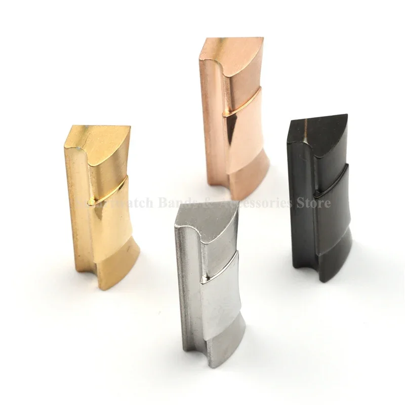 2 pezzi estremità curva collegamento solido 20mm per Rolex Submariner per Daytona per Water Ghost cinturino in gomma per orologio adattatori di collegamento senza soluzione di continuità