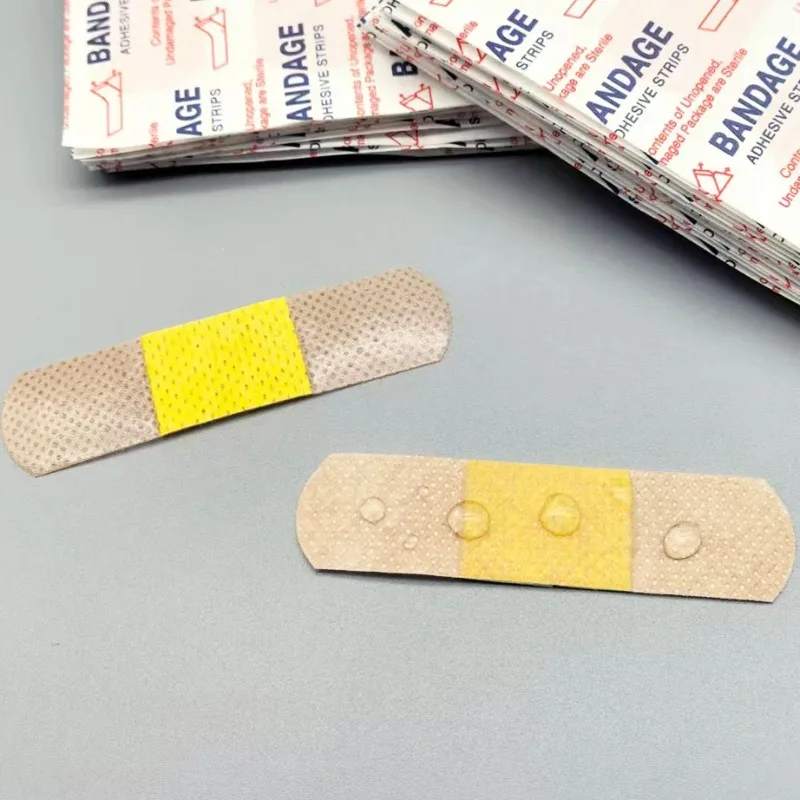 50/100Pcs Waterproof Breathable Cushion Adhesive Plaster Wound Hemostasis Sticker Band First Aid Medical Gauze Bandage Band,aids view 5
