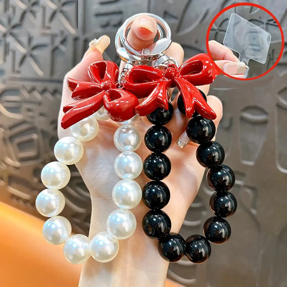 

Sweet Keychain Gift Bead Phone Chain Colorful Bag Pendant Pearl Bow Keychain DIY Decor Creative Supplies Acrylic Cute Chain