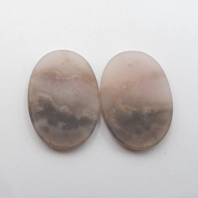 Birthday gift,Natural Gemstone purple Agate fashion women Earring pair 25x18x3mm7.2g