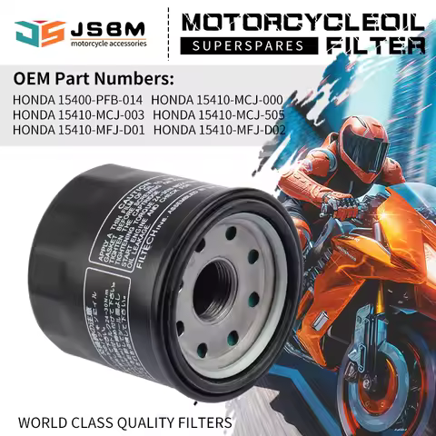 JSBM Motorcycle Oil Filter For Honda CBR600RR CBR600 CBR1000RR NC700 NT700 VFR800 ADV350 X-ADV 750 SH300i SH350i NSS250 NSS300
