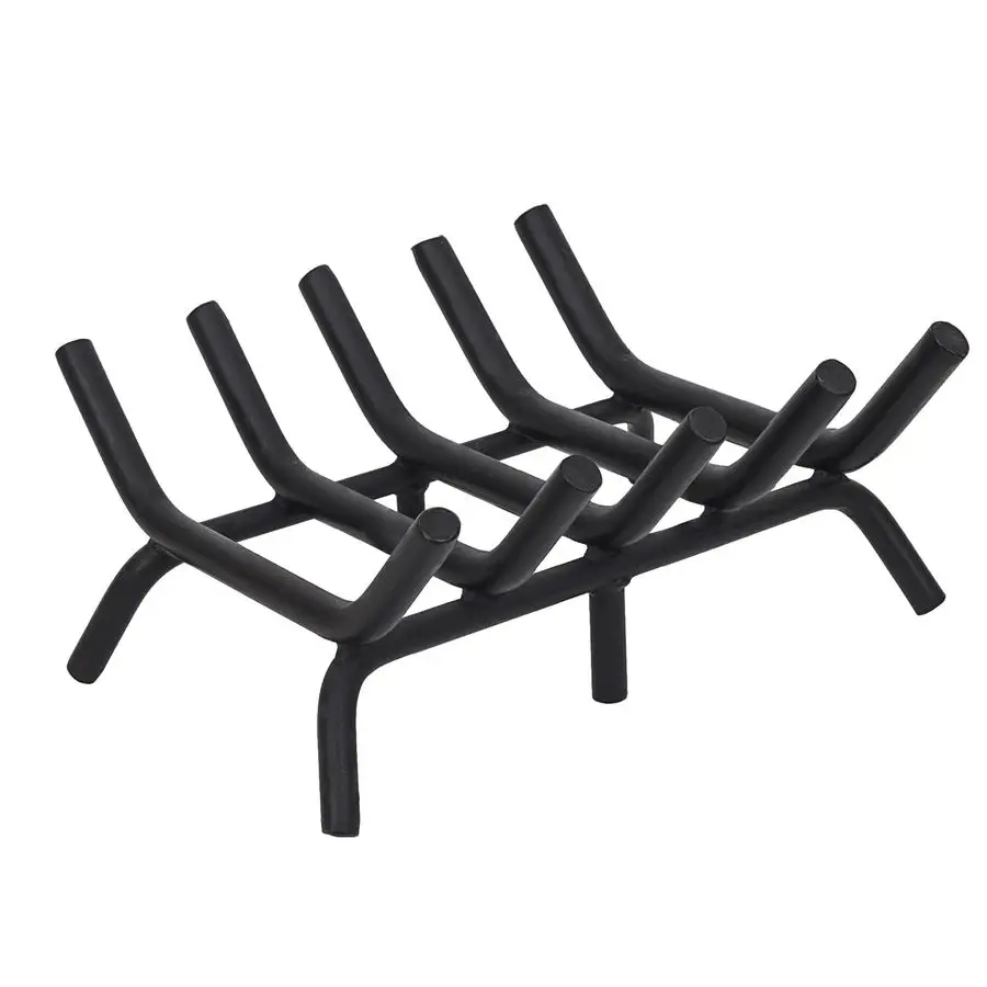 

Решетка для камина 17 дюймов, подставка для дров, сверхпрочная кованая железная подставка для сжигания дров, поддон для костровой чаши для домашнего камина