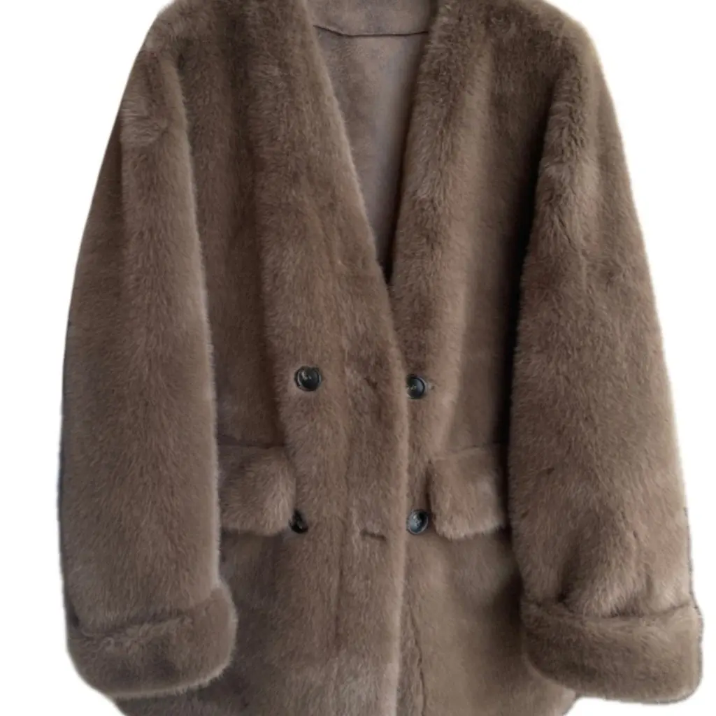 

Women's Warm Imitation Mink Velvet Fur Coat Fashionable Thick Winter Outerwear Autumn New Style JIN Mouth F111423