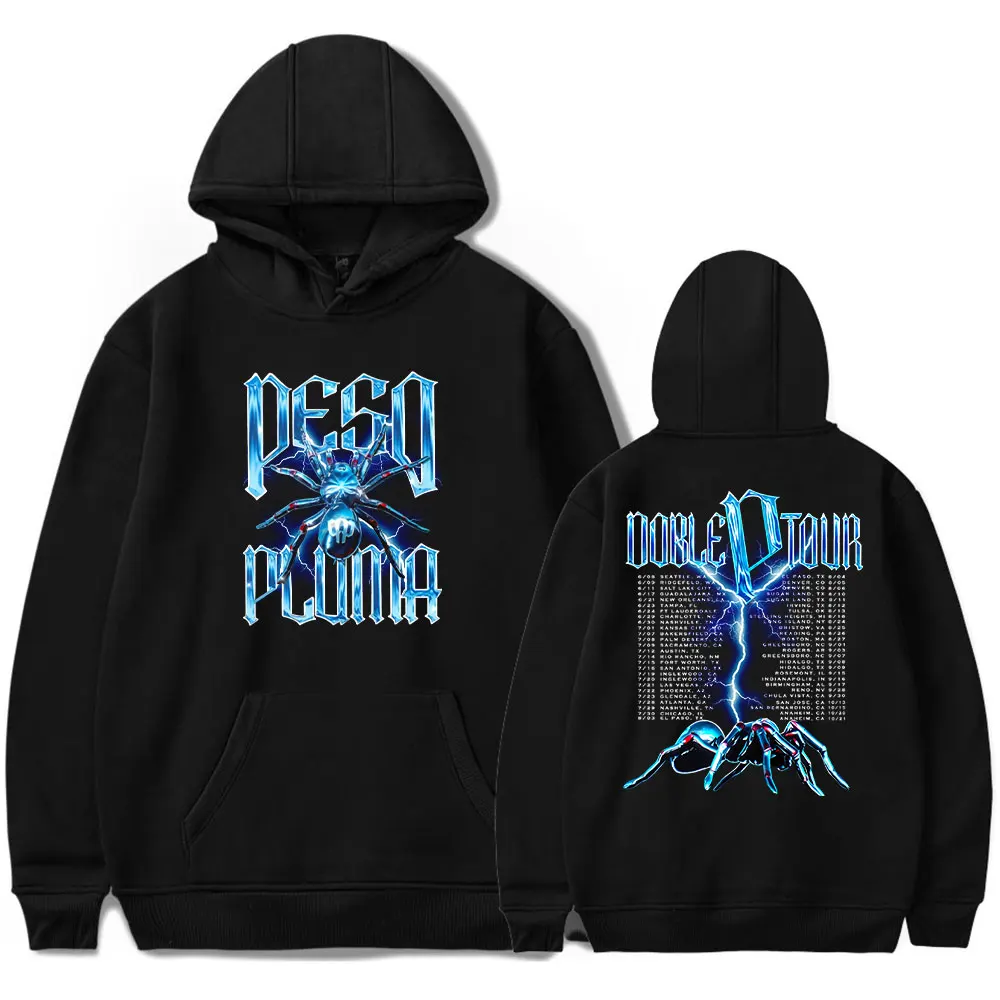 

Толстовки Peso Pluma Tarantula Tour Doble P Rapper Merch с принтом, зимняя модная унисекс, забавная повседневная уличная одежда