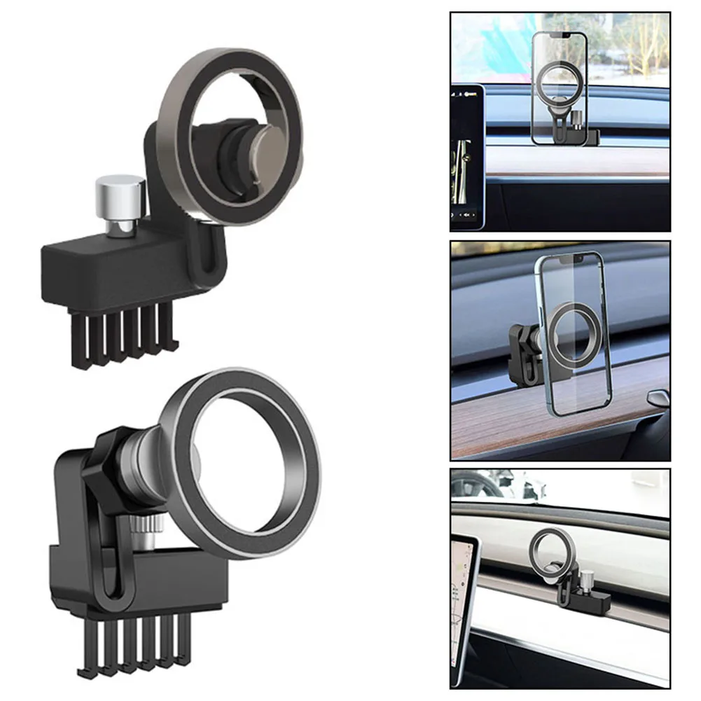 تدوير الهاتف جبل 14*11*5 سنتيمتر حامل هاتف ل تسلا المغناطيسي للتدوير تصميم قاعدة آمنة مرفق لاستخدام السيارة