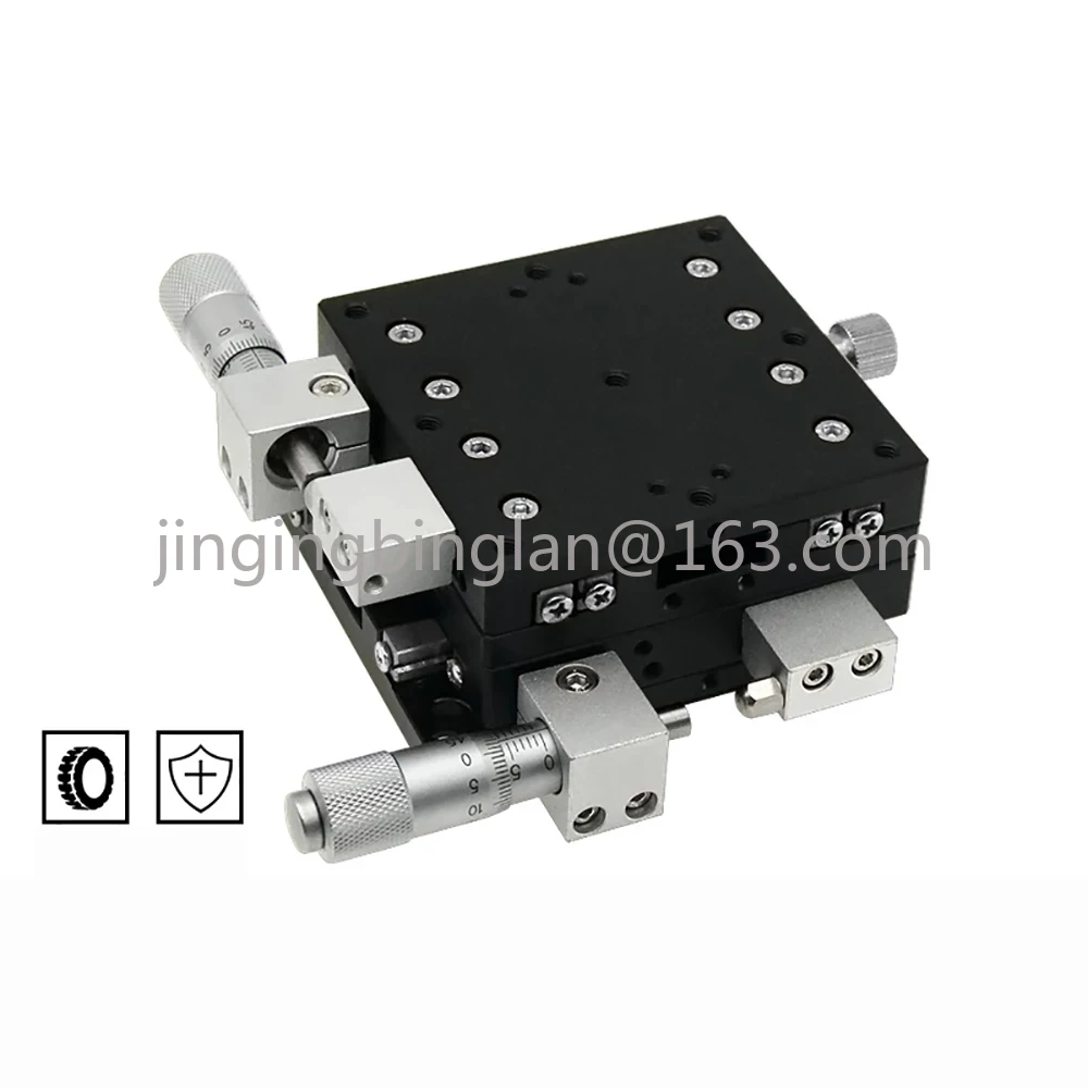 XY Axis Optical Manual Displacement Platform 0.01MM High Precision Sliding Table Cross Guide Type Sliding Stage LY60/70/80