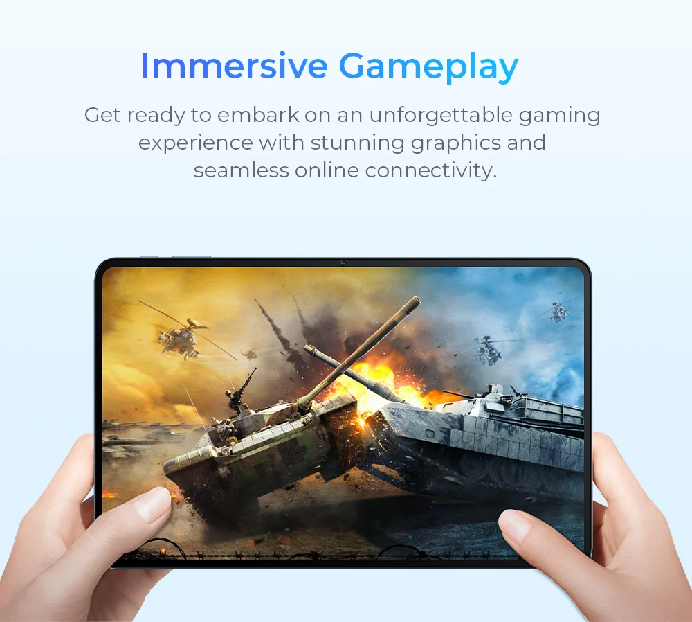 OUKITEL OT5S Android 14 Tablet - 12 Inch 2K Display, 24GB+256GB, 8250mAh, 16MP/4G Dual SIM/5G WiFi/TÜV/GPS/Includes Pen and Case