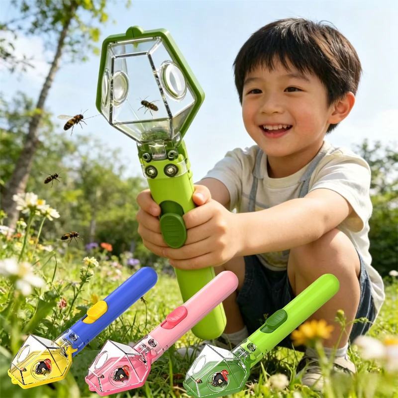 Multifunctional Portable Insect Catcher Safe Release Mechanism Push Type Handheld Insect Trap Comfortable Grip Garden Accessory