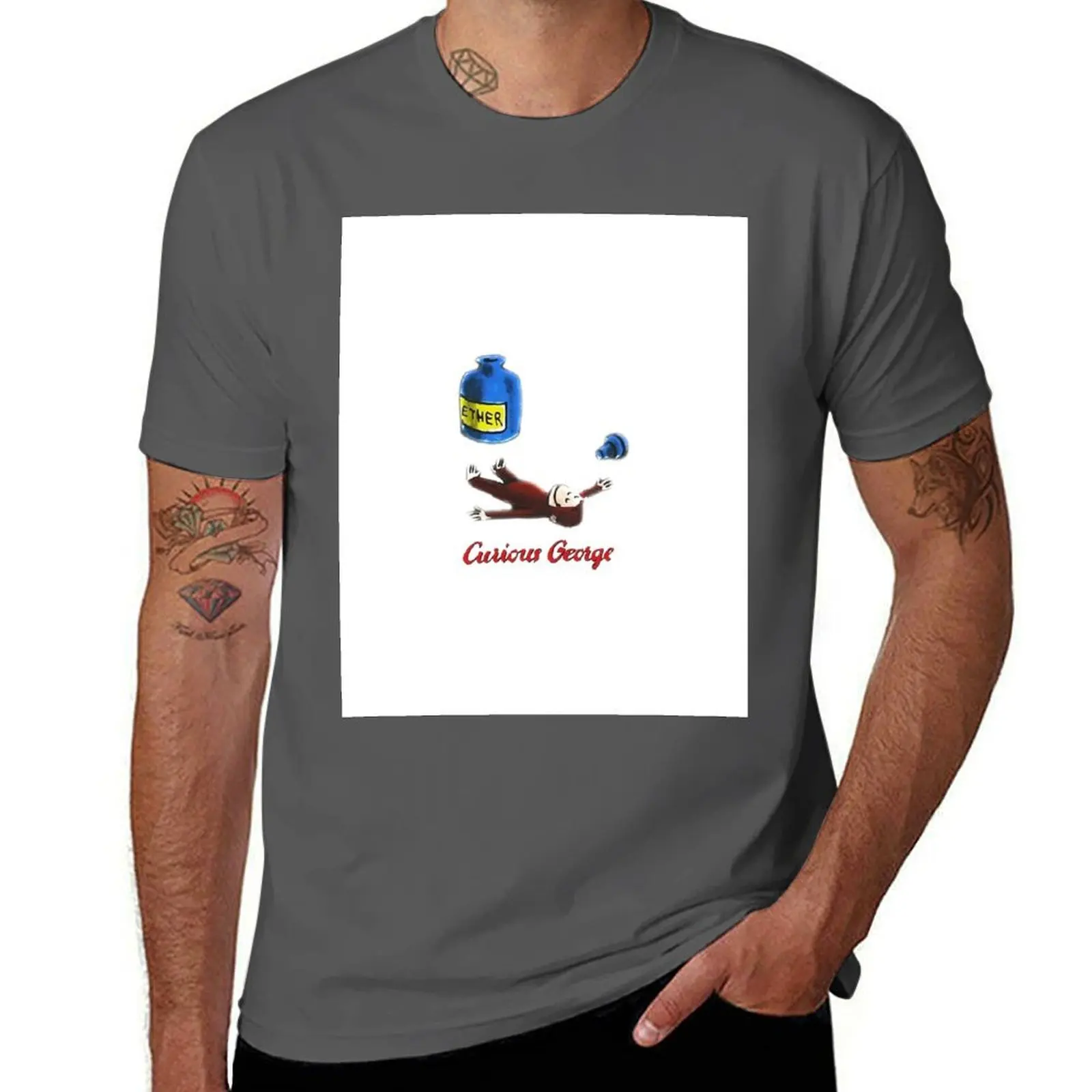 

Curious in Shirt Ether Breathes George T-Shirt Outdoor Sports Short Sleeve Top