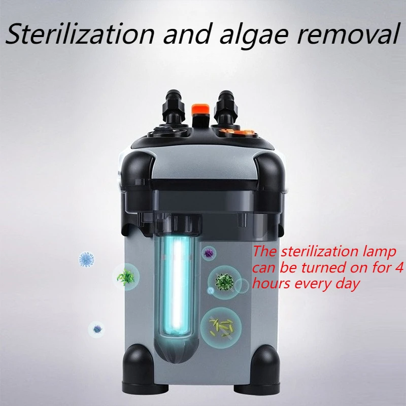 External Fish Tank Sterilization Lamp Filter Silent Adjustable Aquarium Filters Large Circulation Filters Fishbowl Filter System