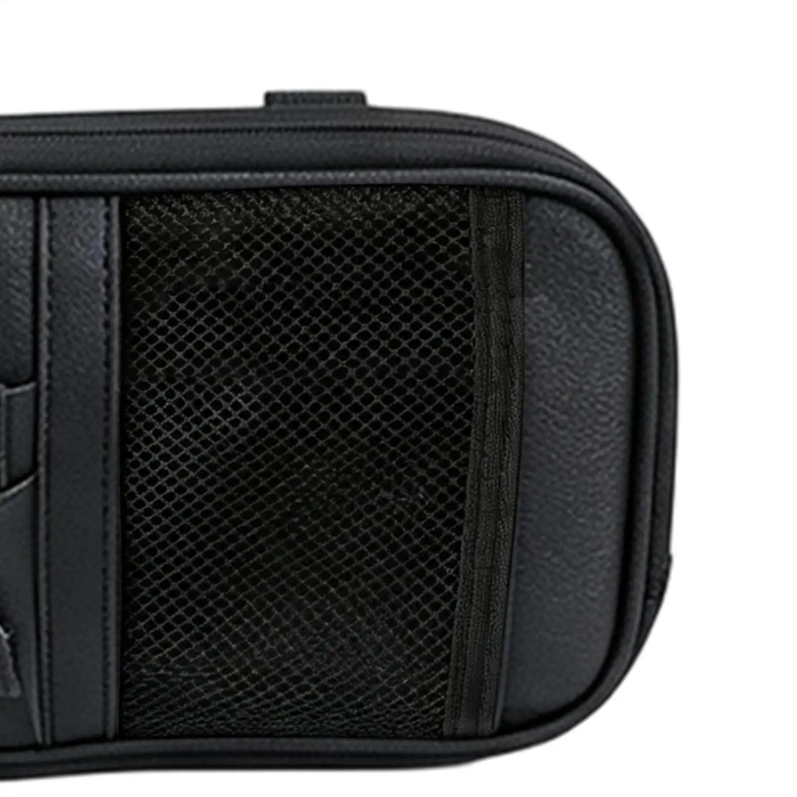 Sunvisor Organizer Multi-Pocket PU Leather Universal Zipper Pouch Car Sunglass Holder For Vehicle Interior Registration