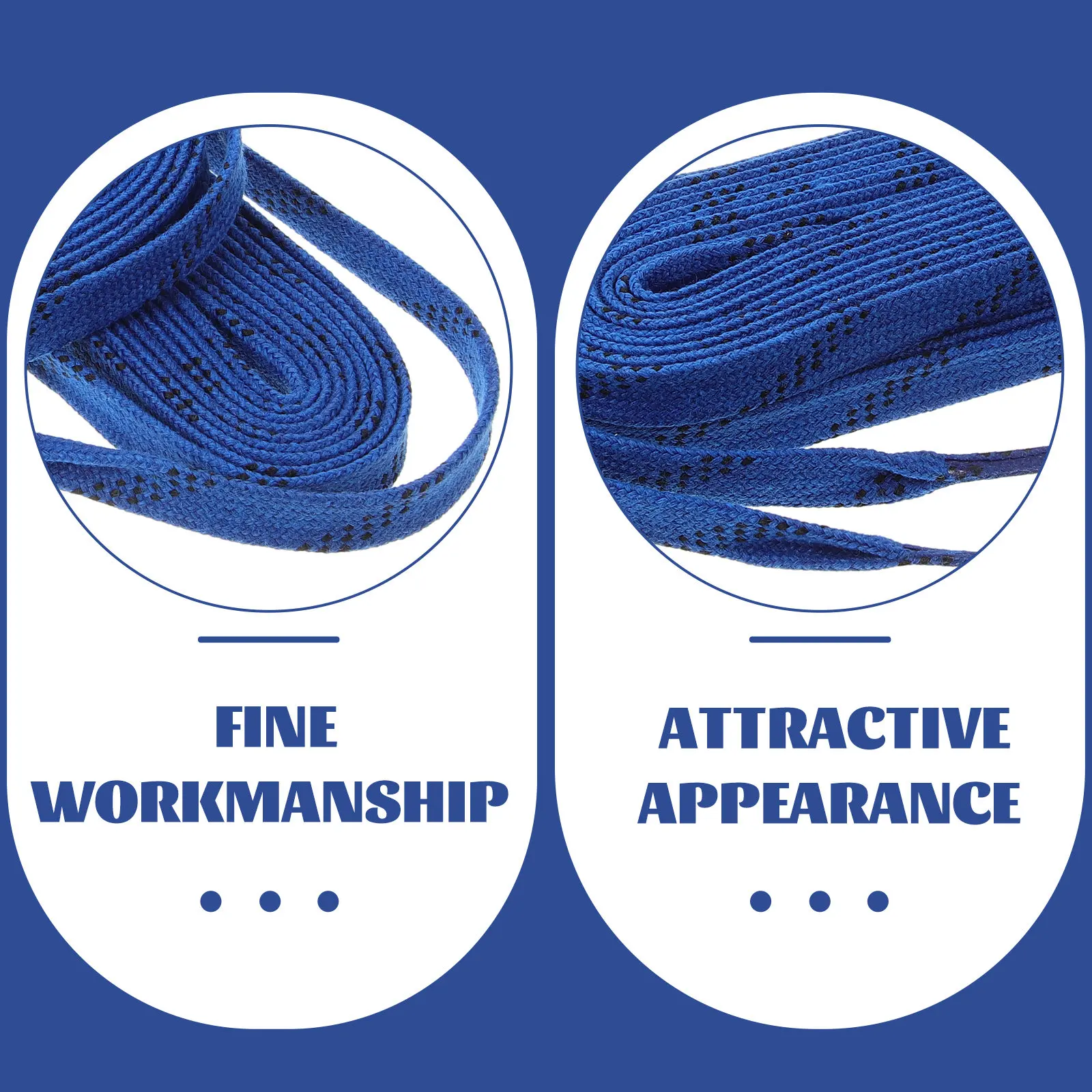 1Pair Long-Lasting Hockey Skate Laces Wear-Resistant Ice Sports Shoelaces Replacement for Roller Skates Ski Shoes Sports