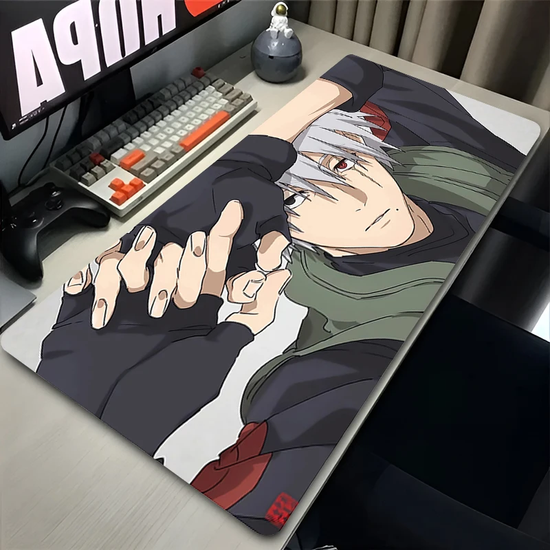 Japan Hot Anime Muismat Laptop Zwart-Wit Manga Toetsenbord Kleed Pc N-Narutos Cool K-Kakashi Gaming Muismat Hatake Bureaumat