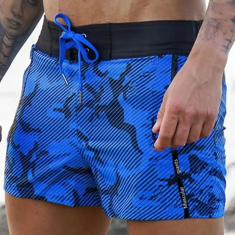 Beach shorts 2023 summer fashion five-point pants camouflage men's shorts thin quick-drying casual pants Hawaiian men's pants