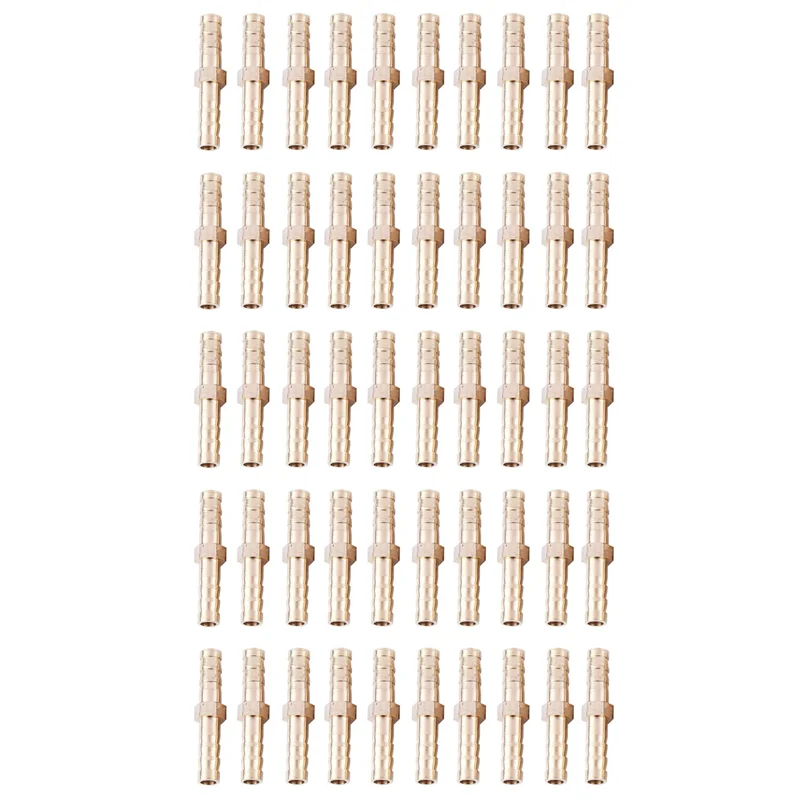 

A34R, 50 шт., латунь, 6 мм, прямая для быстроразъемного соединения шланга, золотистая