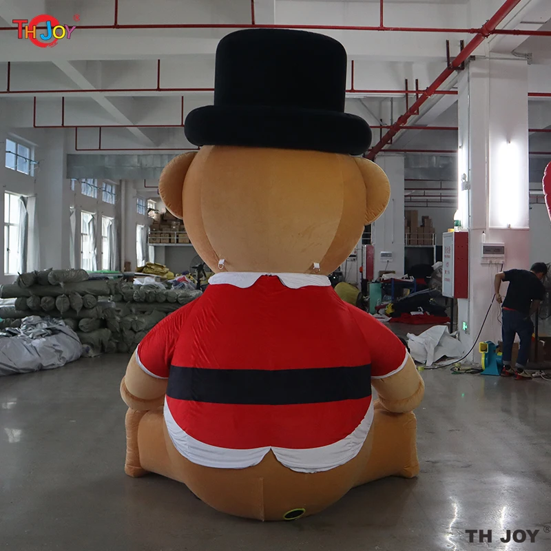 3m/10ft Giant Inflatable Plush Doll Brown Bear Inflatable Fur Toys Merry Christmas Decoration Home Party Ornament New Year Gift