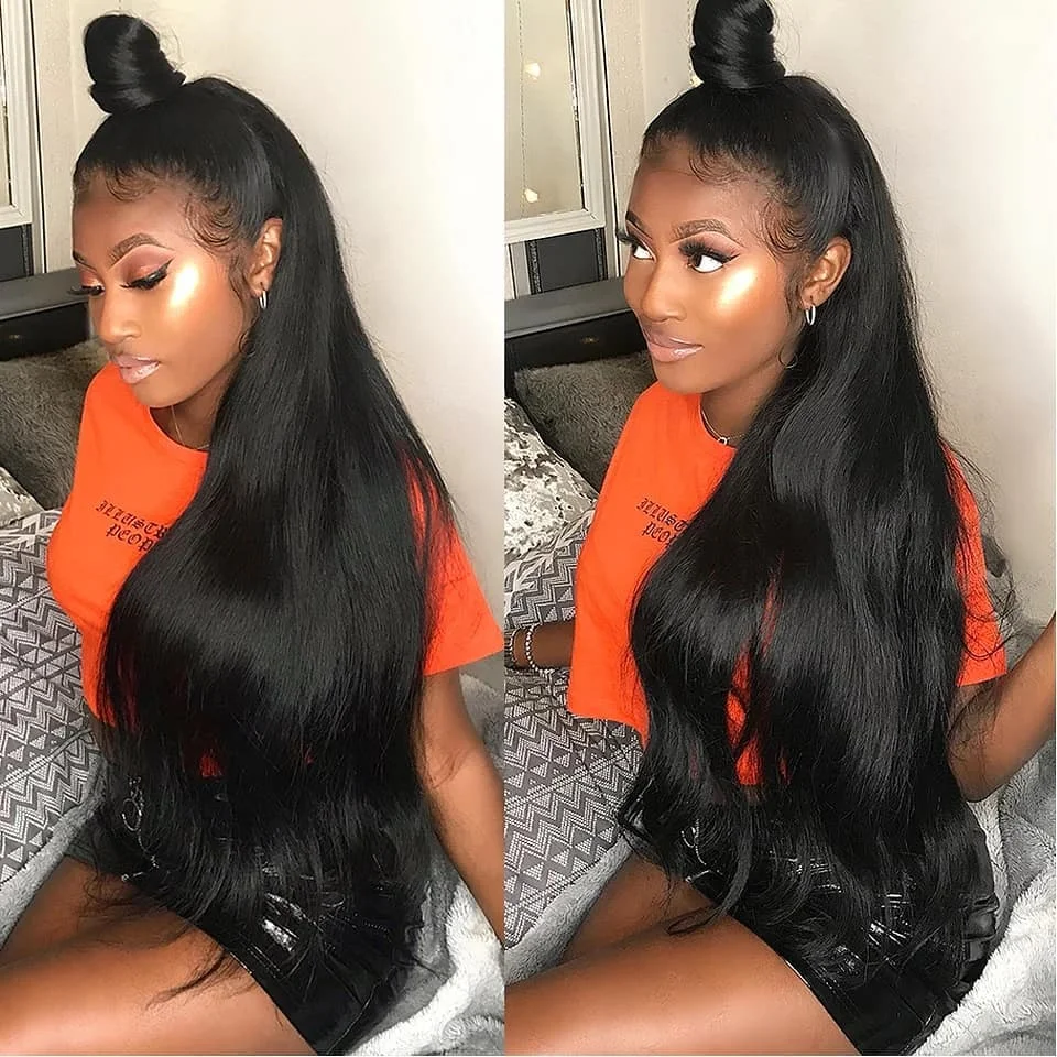

Brazilian Straight Human Hair Wig for Women 30-40 Inch Long 13x4 HD Lace Front 200 Density 13x6 Transparent Lace Frontal