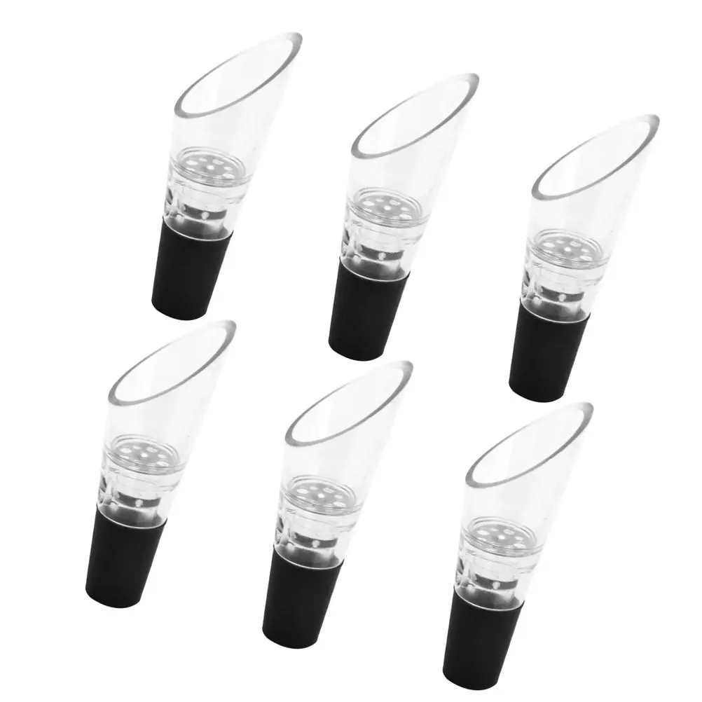6Pcs Decanter Wine Pourer Creative Liquor Bottle Pour Spouts for Bar Party Restaurant Dripless Aerator Wine Spout Dispenser
