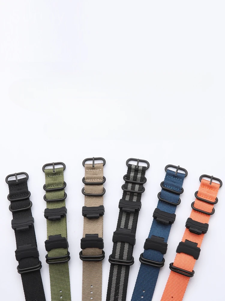 For Casio Small Square DW-5600BB/5610 GW-B5600 Modified 16x22mm High Density Knitting High Quality Nylon Anti-Allergy Watchbands