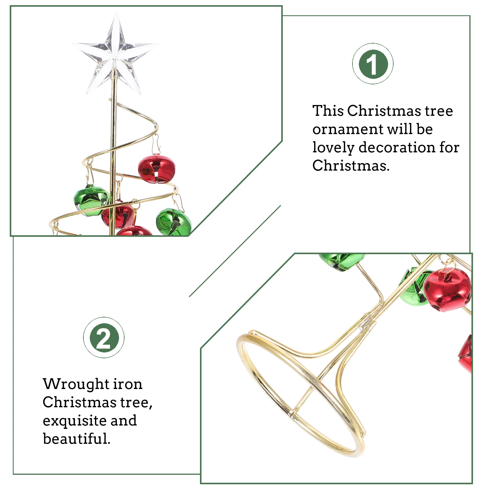

Christmas Tree Ornaments Tabletop Decoration for Iron Centerpiece Plastic Window