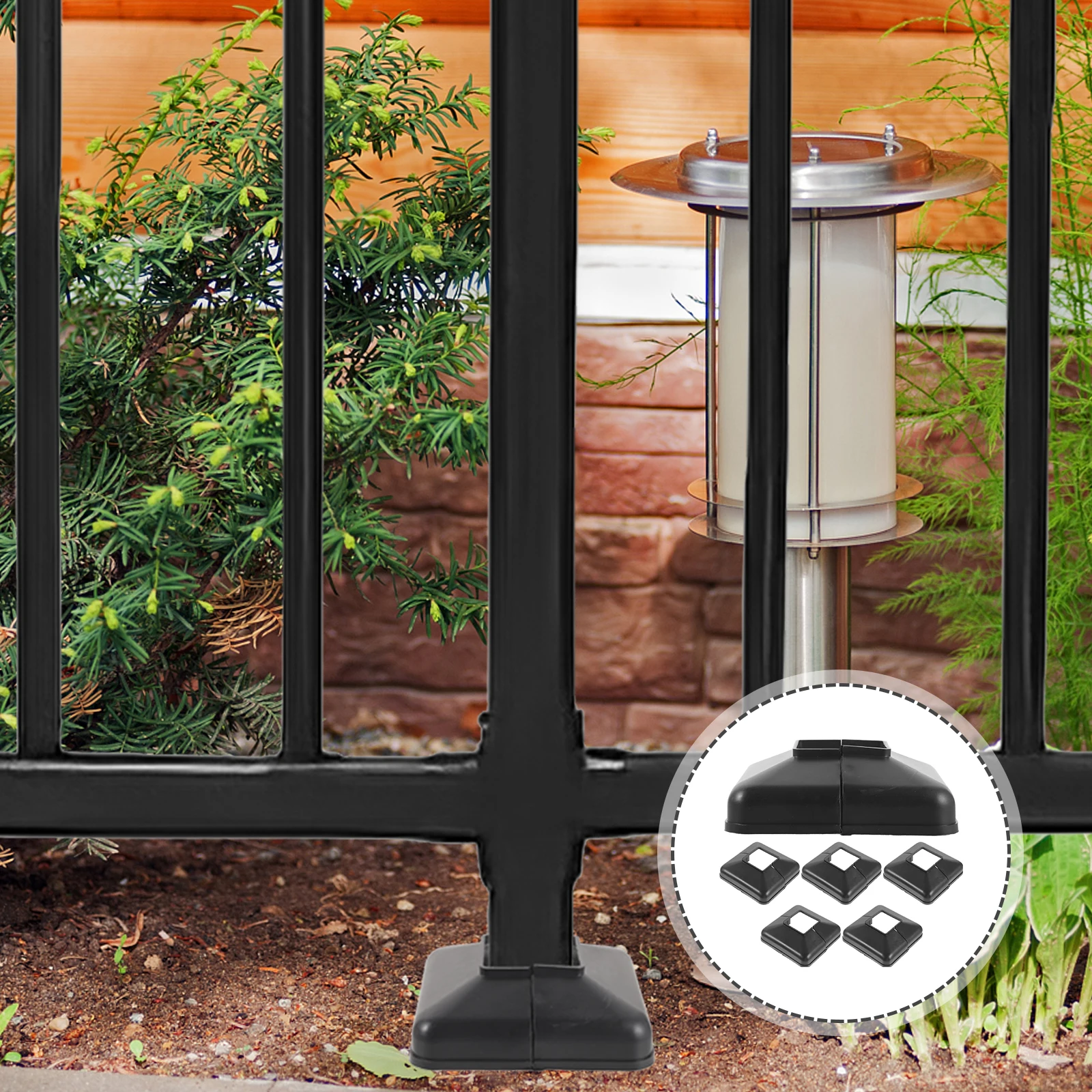 

6pcs Balcony Decorative Covers 100x100 Fence Post Caps Replacement Vinyl Anti Slip Plastic Finials