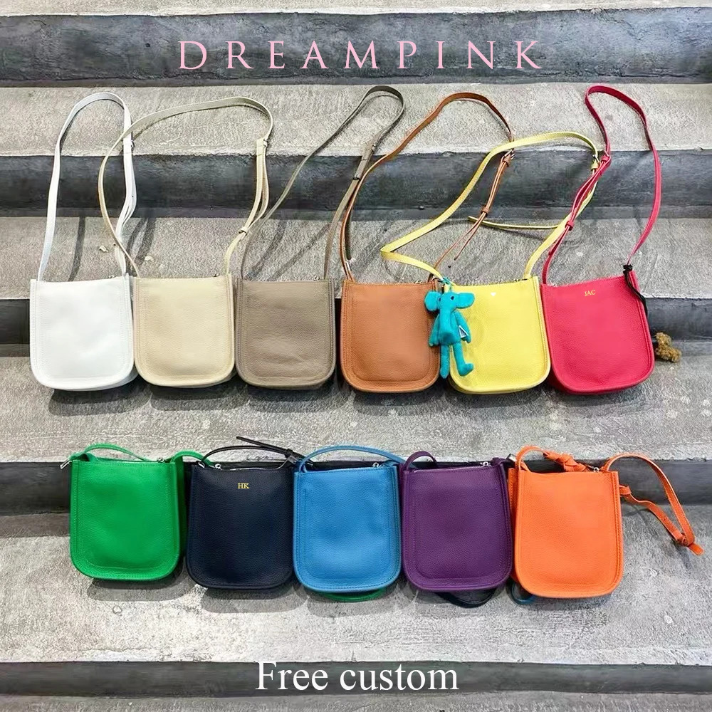 Personalized Name Women Shoulder Bag Real Cow Leather Small Daily Phone Crossbody Bag Luxury Leisure Custom Name Lady Handbag