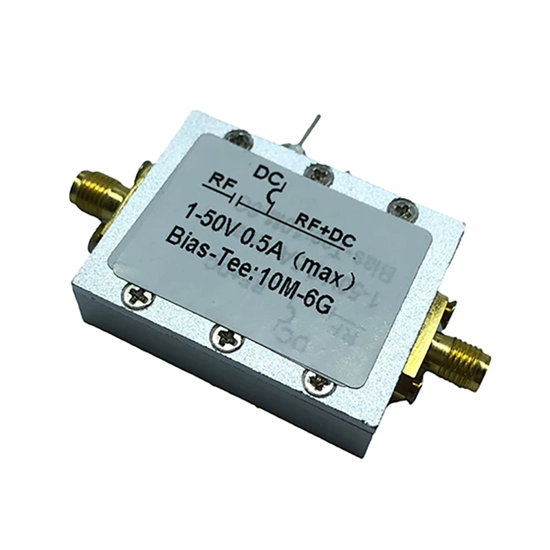 Bias Tee 10Mhz-6Ghz Broadband Radio Frequency Microwave Coaxial Bias Software Radio FM Radio